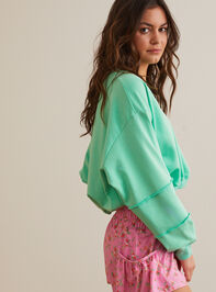 Kick Back Long Sleeve Crop Detail 3 - TULLABEE