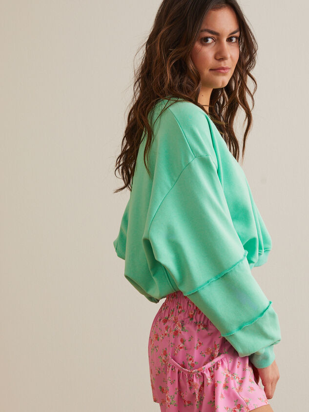 Kick Back Long Sleeve Crop Detail 3 - TULLABEE