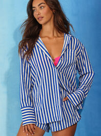 Alex Stripe Button Down Top - TULLABEE