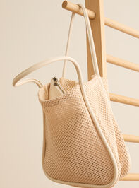 Woven Straw Tote Bag and Pouch Set - TULLABEE