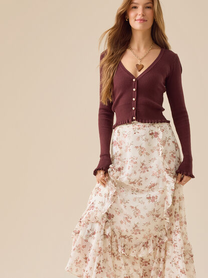 Ophelia Ribbed Pearl Sweater - TULLABEE