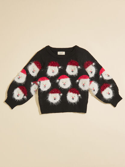 Santa Face Toddler Sweater - TULLABEE