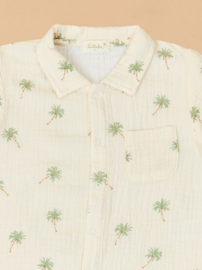 Cyrus Palm Tree Baby Polo and Short Set - TULLABEE