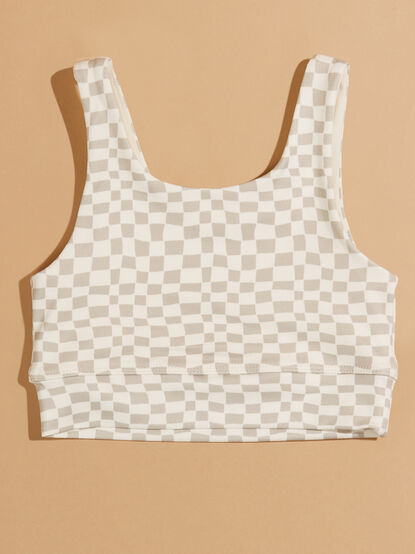 Lanie Checkered Sports Bra by Play X Play - TULLABEE