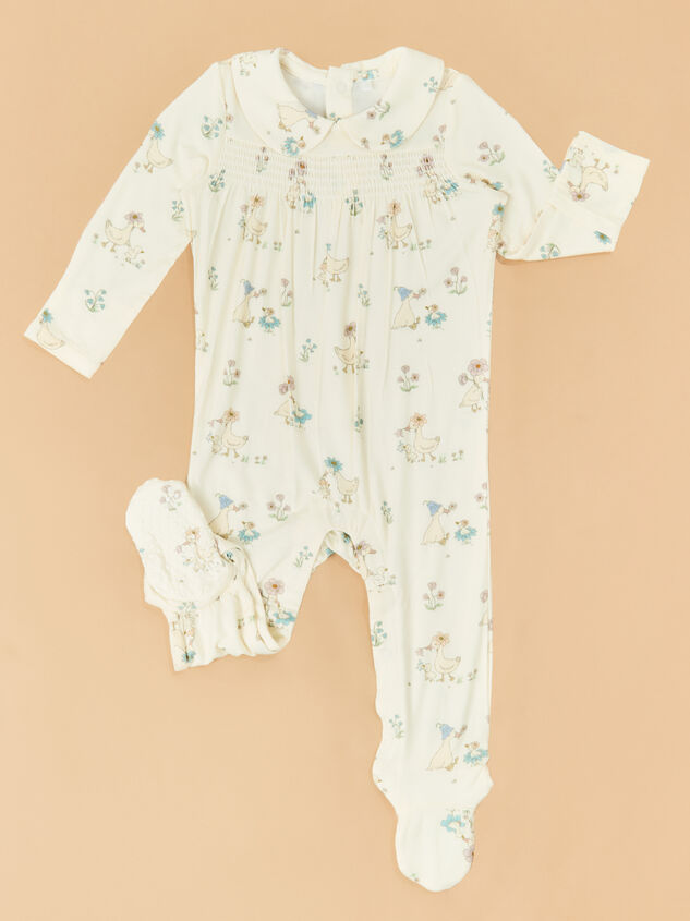 Little Duckling Blooms Romper Detail 2 - TULLABEE