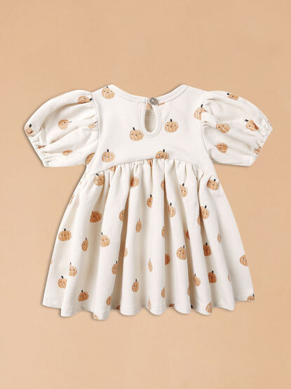Smiley Pumpkin Babydoll Dress by Quincy Mae - TULLABEE