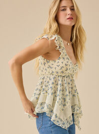 Mckenna Floral Woven Top Detail 4 - TULLABEE
