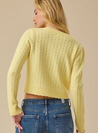 Olivia Pointelle Cardigan Detail 5 - TULLABEE