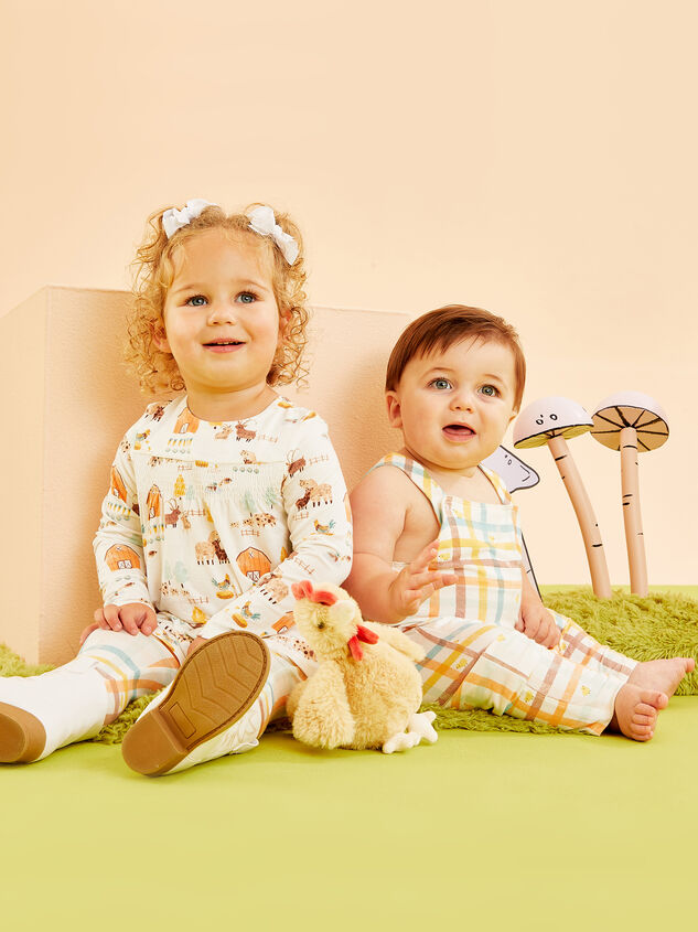 Baby Chick Gingham Overalls - TULLABEE