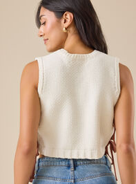 Charlie Side Tie Sweater Tank Detail 3 - TULLABEE