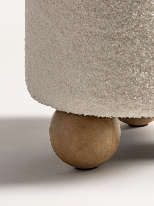 Flor Upholstered Round Stool Detail 5 - TULLABEE
