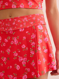 Tempo Floral Mini Skort Detail 2 - TULLABEE