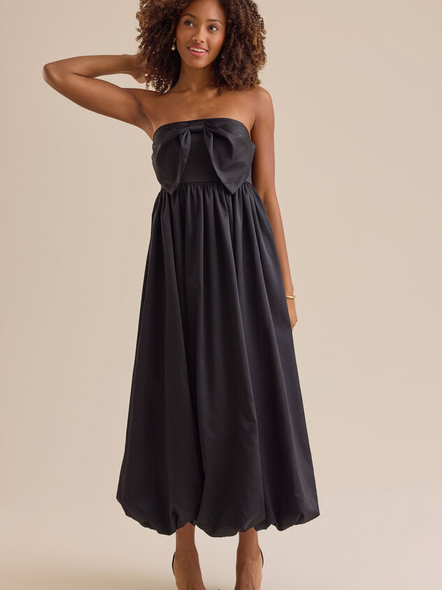 Fia Bowfront Satin Maxi Dress - TULLABEE