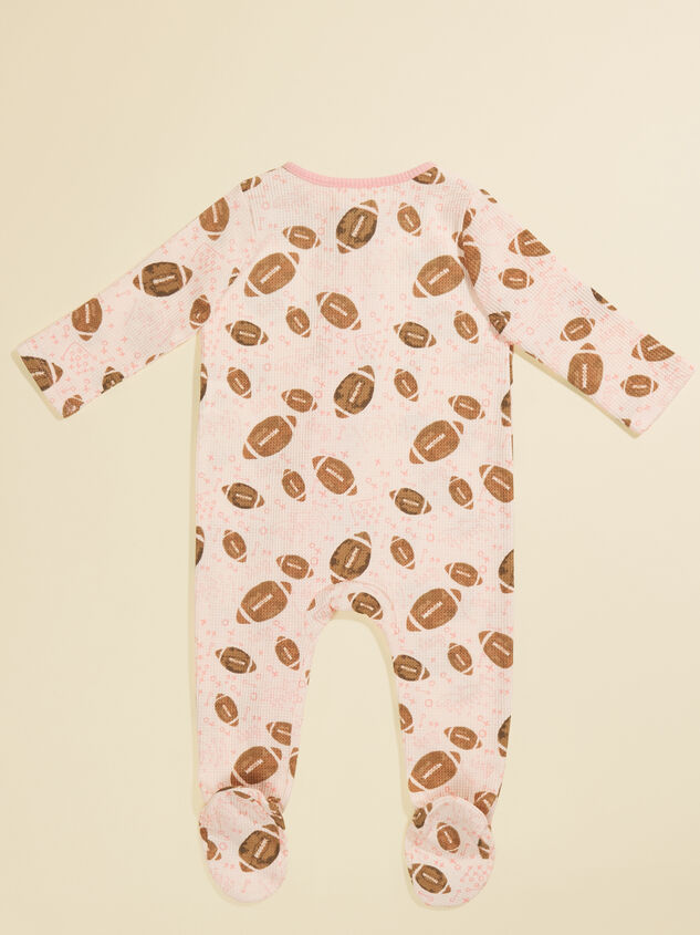Football Plays Thermal Footie and Bow Set by MudPie Detail 2 - TULLABEE