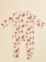 Football Plays Thermal Footie and Bow Set by MudPie Detail 2 - TULLABEE