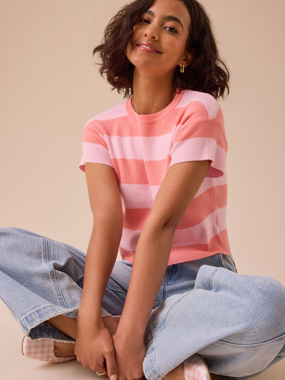 Sophie Striped Ribbed Top - TULLABEE