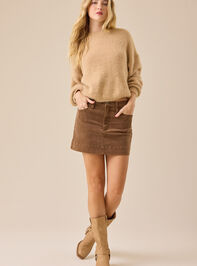 Sereena Corduroy Mini Skirt Detail 7 - TULLABEE