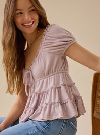Nia Tiered Babydoll Top Detail 3 - TULLABEE