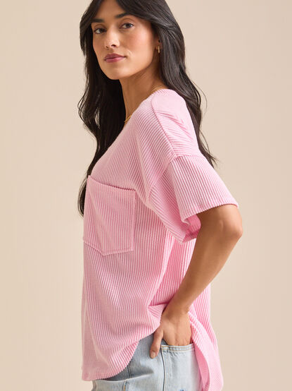 Alessia Ribbed Tunic Top - TULLABEE