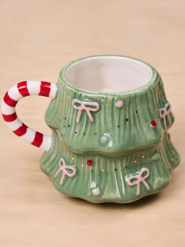 Christmas Tree Bow Mug Detail 2 - TULLABEE
