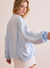 Icon Lace Bow Sweatshirt Detail 4 - TULLABEE