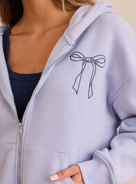Snuggle Bow Sweatshirt Detail 4 - TULLABEE