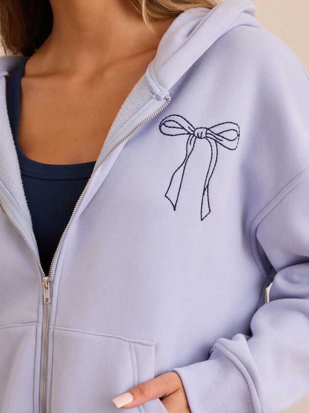Snuggle Bow Sweatshirt Detail 4 - TULLABEE