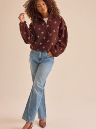 Leanna Sherpa Bow Pullover Detail 3 - TULLABEE