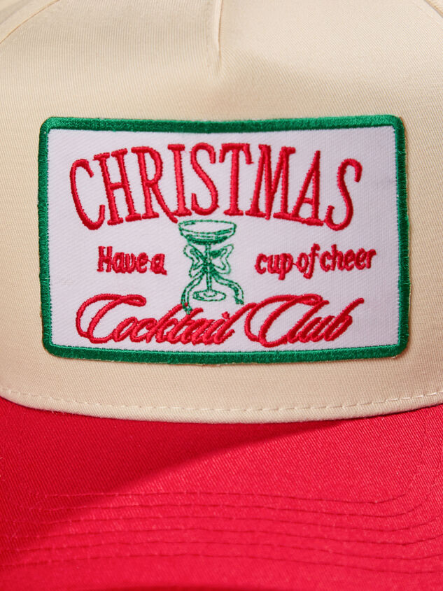 Christmas Cocktail Club Trucker Detail 2 - TULLABEE