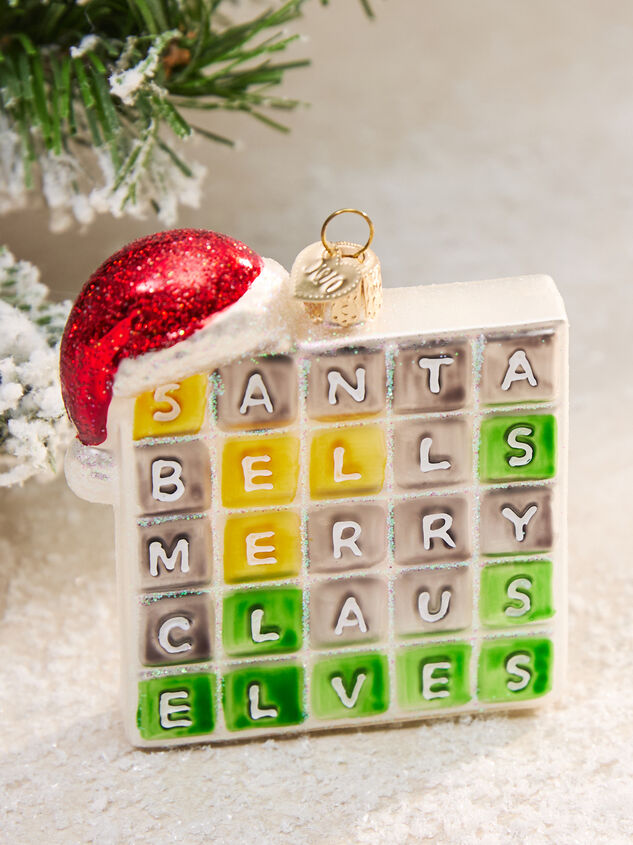 Merry Word Game Christmas Ornament - TULLABEE