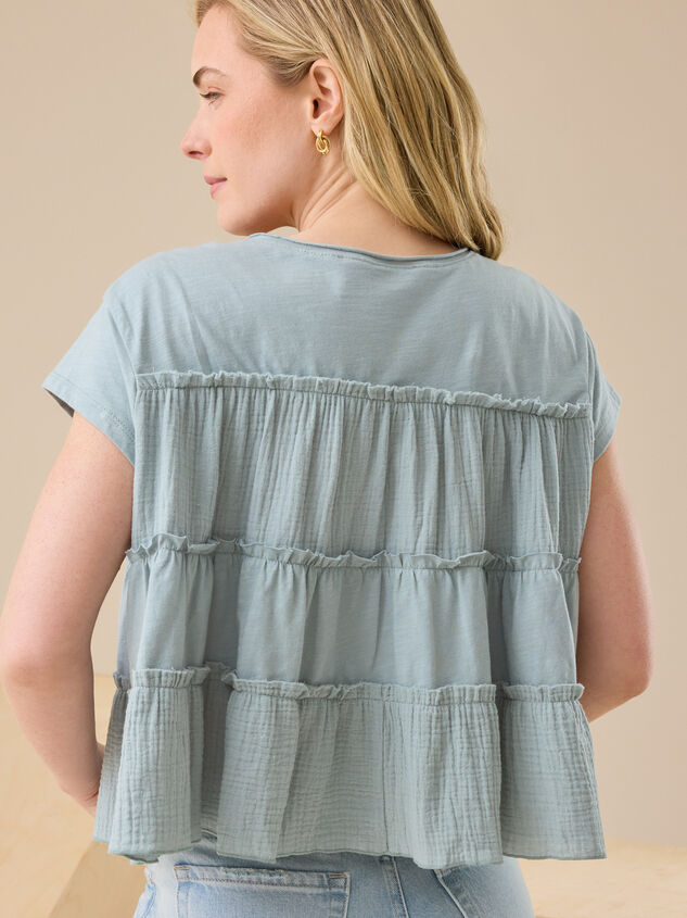 Rebecca Tiered Babydoll Top Detail 5 - TULLABEE