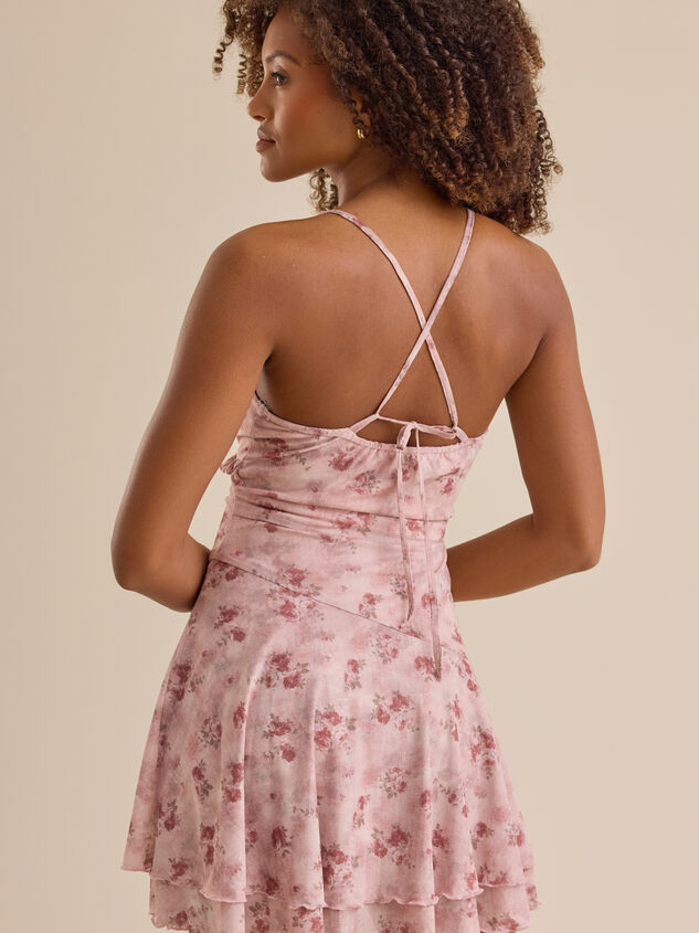 Vivi Mesh Mini Dress Detail 3 - TULLABEE