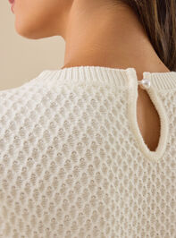 Gwen Lace Cropped Sweater Detail 6 - TULLABEE