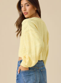 Quinn Cable Tie Front Cardigan Detail 4 - TULLABEE