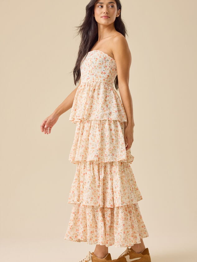 Dawn Floral Maxi Dress Detail 3 - TULLABEE