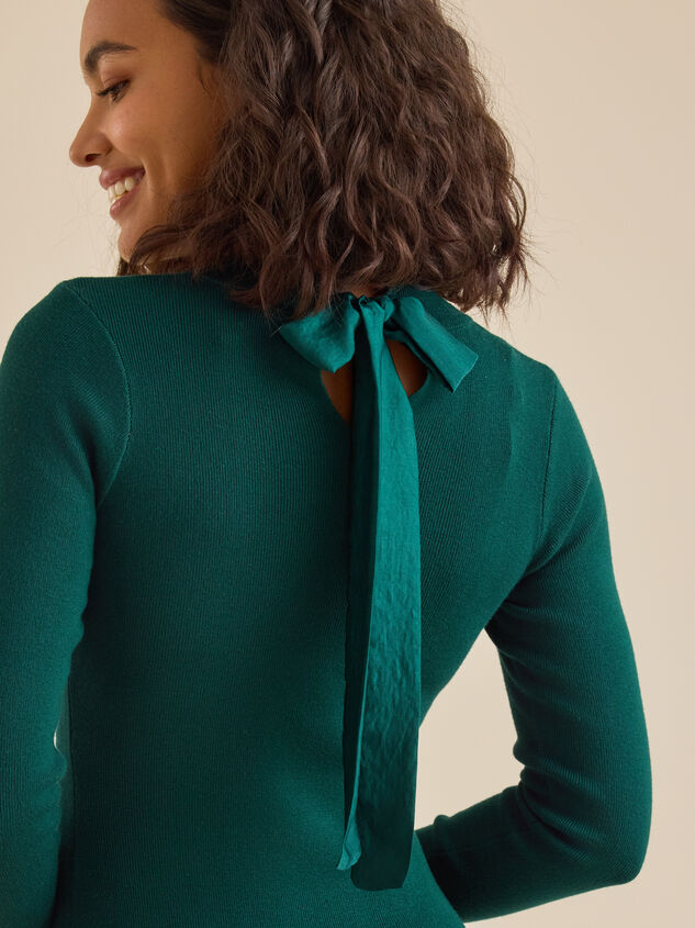 Carolyn Sweater Mini Dress Detail 6 - TULLABEE