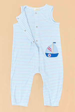 Sail Away Stripe Romper - Altar'd State - 