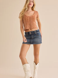 Zoe Denim Mini Skirt - TULLABEE
