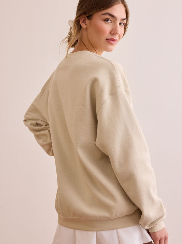 Golf Club Embroidered Sweatshirt Detail 4 - TULLABEE