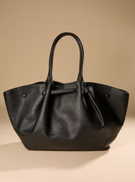 Kaia Belted Pull Tote Detail 3 - TULLABEE