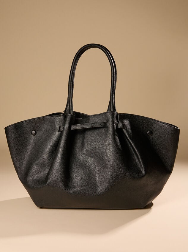 Kaia Belted Pull Tote Detail 3 - TULLABEE