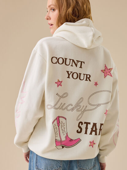 Count Your Lucky Stars Graphic Hoodie - TULLABEE