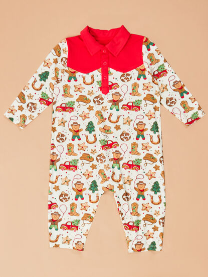 Christmas Cowboy Polo Jumpsuit - TULLABEE