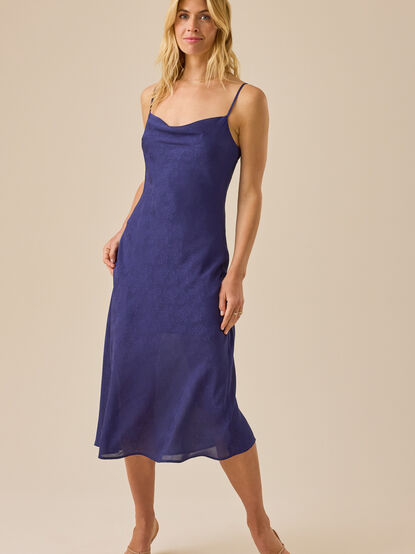 Eva Satin Midi Dress - TULLABEE