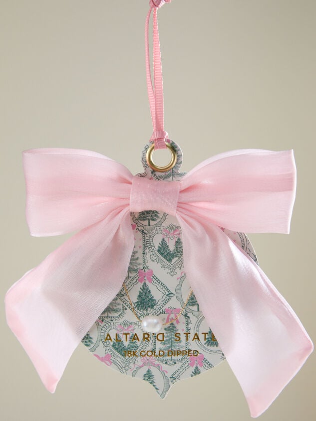 Pearl Necklace with Bow - TULLABEE