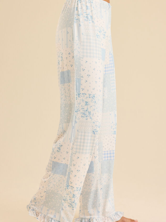 Junia Patchwork Sleep Pants Detail 4 - TULLABEE