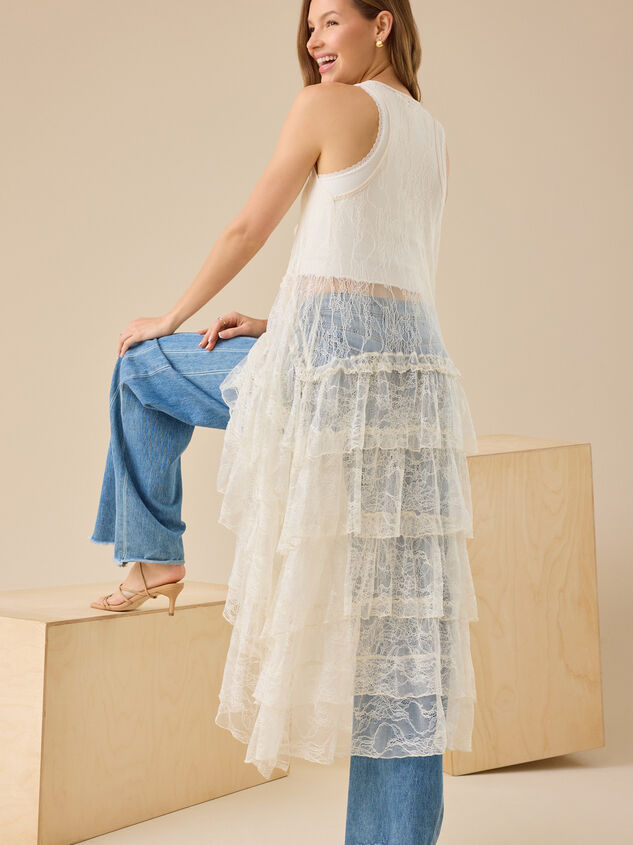 Lizzie Lace Ruffle Kimono Detail 5 - TULLABEE