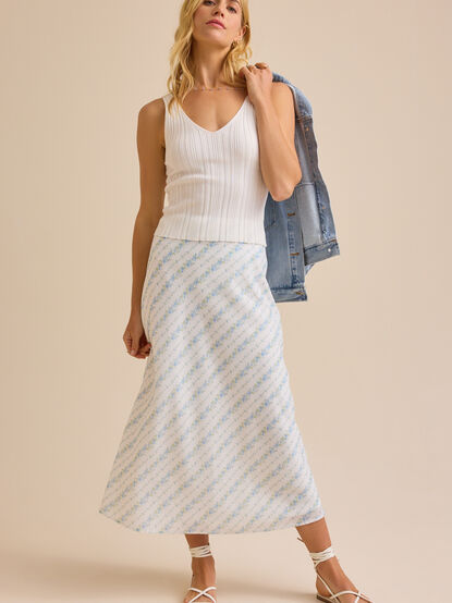 Livia Floral Midi Skirt - TULLABEE