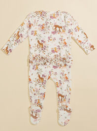 Floral Woodland Ruffle Footie Detail 2 - TULLABEE