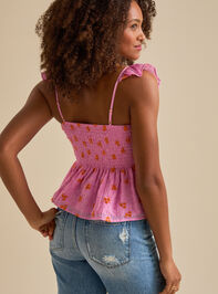 Margot Embroidered Babydoll Top Detail 6 - TULLABEE